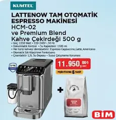 KUMTEL LATTENOW TAM OTOMATİK ESPRESSO KAHVE MAKİNESİ KUMTEL LATTENOW TAM OTOMATİK ESPRESSO KAHVE MAKİNESİ